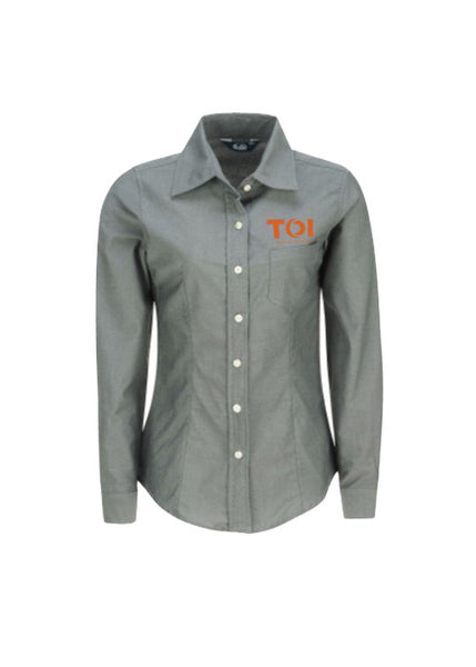 Camisa Oxford Plomo Mujer