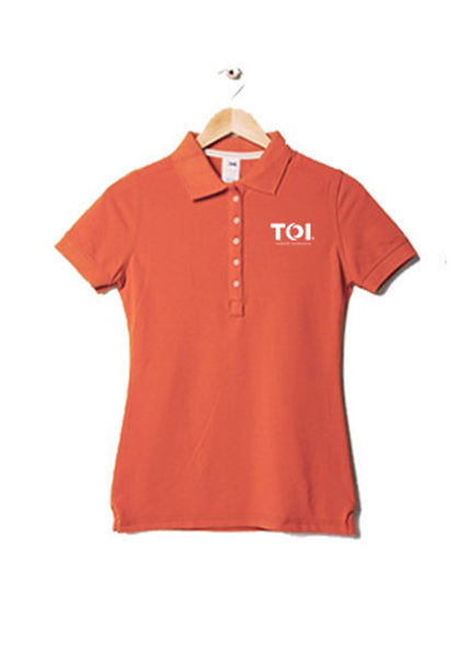 Playera Polo Naranja Mujer